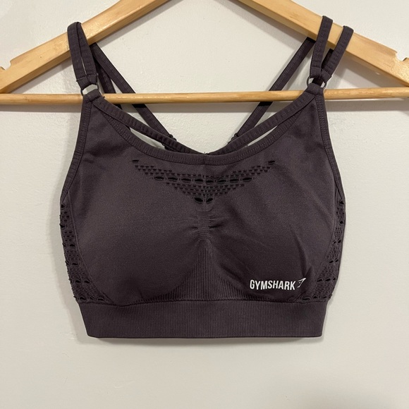 Gymshark Energy + Seamless Sports Bra Slate Lavender XS - Picture 2 of 11